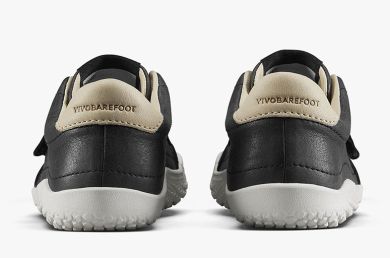 Lasten paljasjalka nahkatennarit - musta - Gobi Sneaker Kids  Vivobarefoot