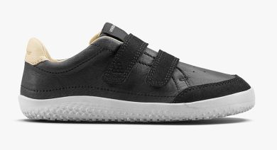 Lasten paljasjalka nahkatennarit - musta - Gobi Sneaker Kids  Vivobarefoot