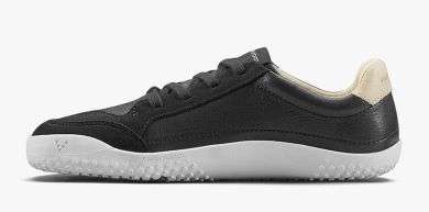 Paljasjalka nahkatennarit juniorille - musta - Gobi Sneaker - VivoBarefoot