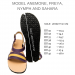 Aikuisten sandaalit - Anemone- Black/regular- Zeazoo