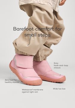 Lasten TEX paljasjalka välikausikengät - Grey Pink - Hyppii - REIMATec