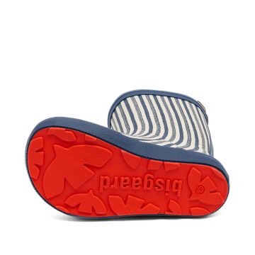 Lasten paljasjalka kumisaappaat-sailor stripes-Bisgaard 