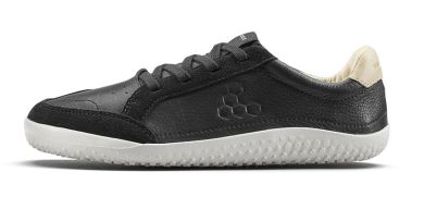 Paljasjalka nahkatennarit juniorille - musta - Gobi Sneaker - VivoBarefoot