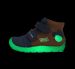Lasten fleecevuoriset paljasjalka välikausinilkkurit - Chocolate/ Glow in the dark- D.D.Step