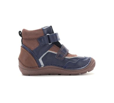 Lasten fleecevuoriset paljasjalka välikausinilkkurit - Chocolate/Blue - D.D.Step
