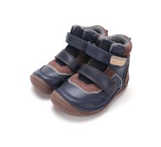 Lasten fleecevuoriset paljasjalka välikausinilkkurit - Chocolate/Blue - D.D.Step