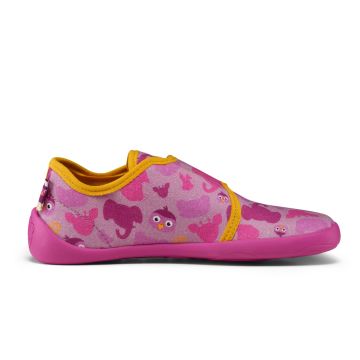 Lasten paljasjalka kangastossut - Slipper cotton Movy Bird- Affenzahn 