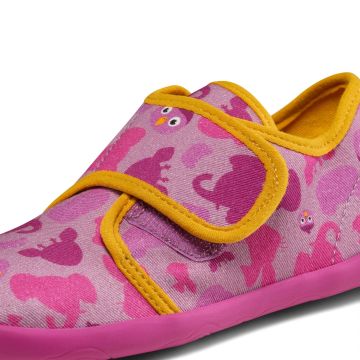 Lasten paljasjalka kangastossut - Slipper cotton Movy Bird- Affenzahn 