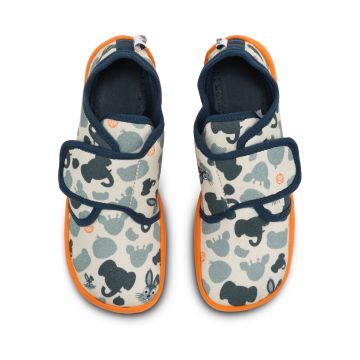 Lasten paljasjalka kangastossut - Slipper cotton Movy Bunny- Affenzahn