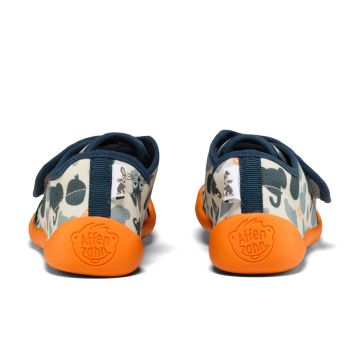 Lasten paljasjalka kangastossut - Slipper cotton Movy Bunny- Affenzahn