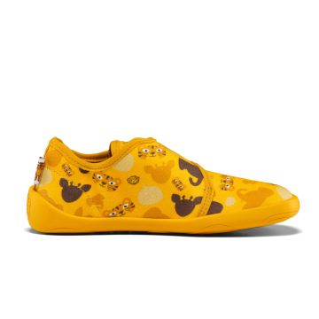 Lasten paljasjalka kangastossut - Slipper cotton Movy Tiger - Affenzahn
