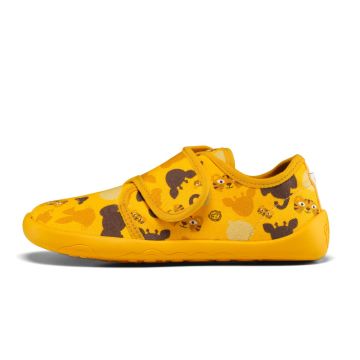 Lasten paljasjalka kangastossut - Slipper cotton Movy Tiger - Affenzahn