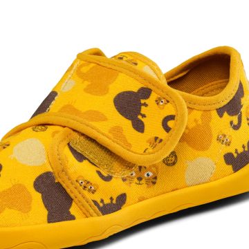 Lasten paljasjalka kangastossut - Slipper cotton Movy Tiger - Affenzahn