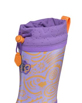 Lasten paljasjalka lämminvuorikumisaappaat -Vegan Puddly Butterfly - Affenzahn