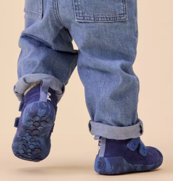Lasten paljasjalka TEX välikausikengät PreWalker LowBoot Leather Talky Elephant - Affenzahn