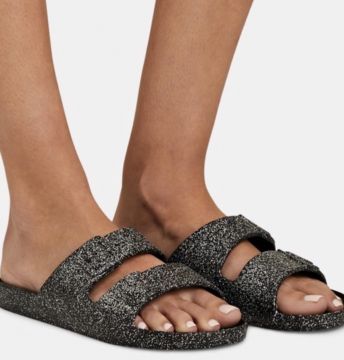 SlipOn sandaalit- Angie-musta/glitter - Moses 