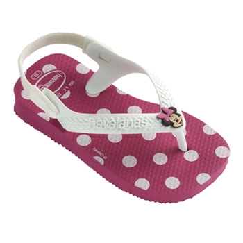 Pikkulasten flipflopit Baby Minnie -pinkki/pilkku-Havaianas