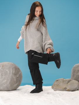 Lasten paljasjalka TEX talvisaappaat - Black - Ailo  BeLenka