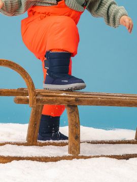 Lasten paljasjalka TEX talvisaappaat -Dark Blue- Ailo  BeLenka