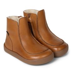 Lasten villavuorisetTEX  talvikengät vetoketjulla - cognac - Mocca - Bundgaard