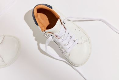 Lasten paljasjalka tennarit - white/navy - Raymond Bisgaard 