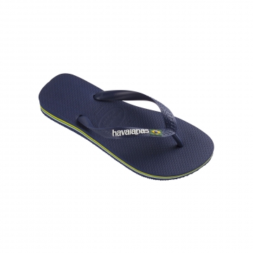 Lasten flip flopit Kids Brasil logo- navy blue -Havaianas