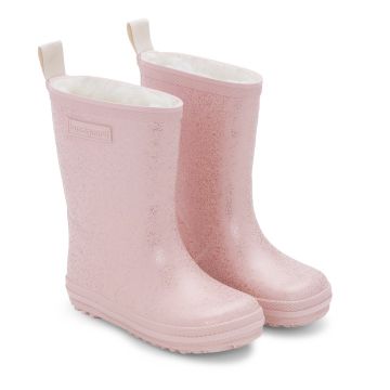 Lasten lämminvuori kumisaappaat - Old rose Sparkle  - Aspen  Bundgaard  