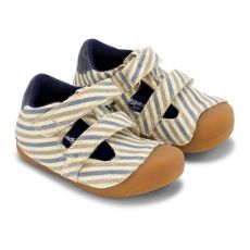 Lasten ensiaskel kangassandaalit-Oceanic Stripes-Petit Summer Bundgaard