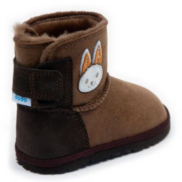 Lasten turkissaappaat - Bunny caramel Merino Boots  Dodo Shoes 