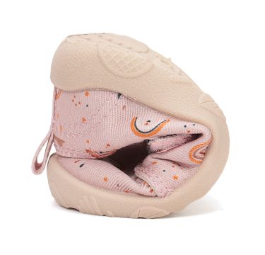 Lasten paljasjalka sisä-/kangaskengät - Baby pink/sateenkaari -D.D.Step