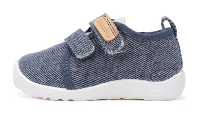 Lasten paljasjalka sisä-/kangaskengät - Denim sininen -D.D.Step
