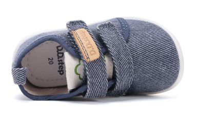 Lasten paljasjalka sisä-/kangaskengät - Denim sininen -D.D.Step