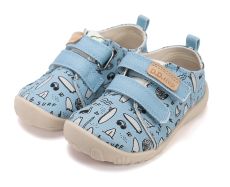 Lasten paljasjalka sis-/kangaskengät -turkoosi/ Surf -D.D.Step 