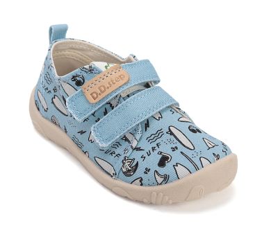 Lasten paljasjalka sis-/kangaskengät -turkoosi/ Surf -D.D.Step 