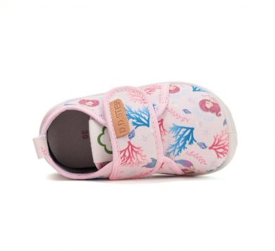 Lasten paljasjalka sisäkengät - canvas/ Baby pink/merenneito -D.D.Step