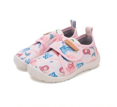 Lasten paljasjalka sisäkengät - canvas/ Baby pink/merenneito -D.D.Step