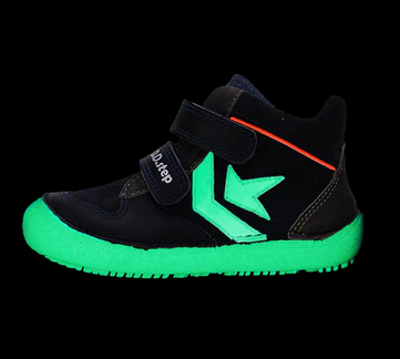 Lasten paljasjalka välikausinilkkurit - Royal blue / Glow in the dark- D.D.Step