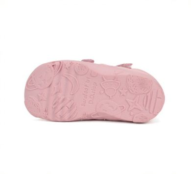Lasten paljasjalkasandaalit- Baby pink/metal -  D.D. Step