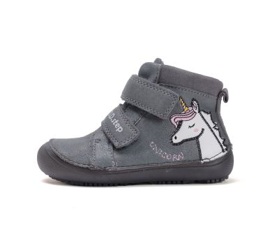 Lasten paljasjalka välikausinilkkurit - dark grey/glitter/yksisarvi- D.D.Step