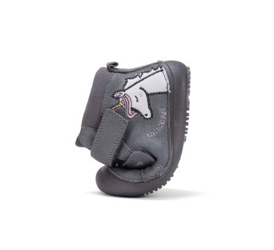 Lasten paljasjalka välikausinilkkurit - dark grey/glitter/yksisarvi- D.D.Step