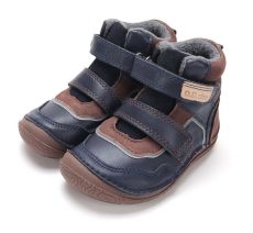Lasten fleecevuoriset paljasjalka välikausinilkkurit - Chocolate/Blue - D.D.Step