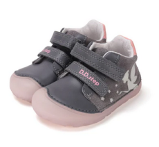 Lasten paljasjalkakengät- Dark grey/ Keiju - D.D.Step 