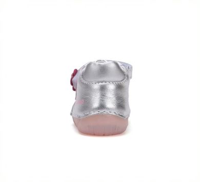 Lasten paljasjalka ensiaskelkengät- silver/ kukka - D.D.Step  