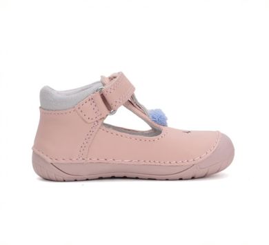Lasten paljasjalka ensiaskelsandaalit- baby pink- D.D.Step 