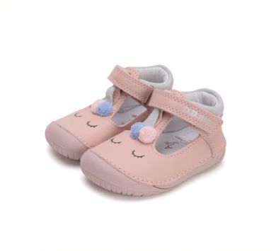 Lasten paljasjalka ensiaskelsandaalit- baby pink- D.D.Step 