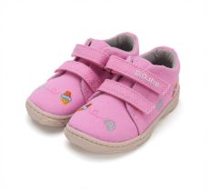 Lasten paljasjalka kangaskengät - Daisy Pink/jätski  -D.D.Step 