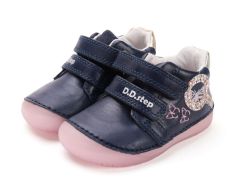 Lasten paljasjalka ensiaskelkengät - Royal blue/ perhoset  - DD Step