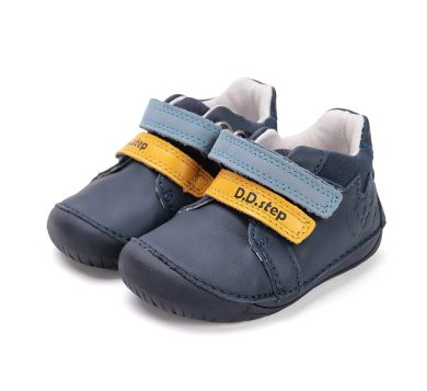 Lasten paljasjalka ensiaskelkengät - Royal blue/ Kisu - DD Step