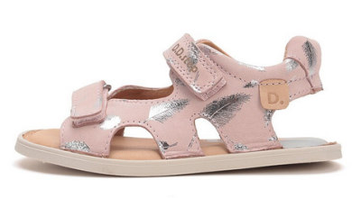 Lasten paljasjalkasandaalit - Pink/feather - D.D.Step 