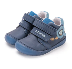 Lasten paljasjalka ensiaskelkengät - Bermud blue/ Ötökkäbongari - DD Step